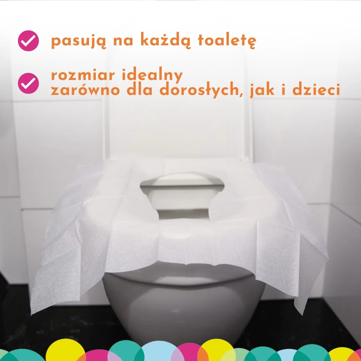 WuCetki jednorazowe papierowe nakładki na toaletę dla dzieci i dorosłych, 3 x 10 sztuk