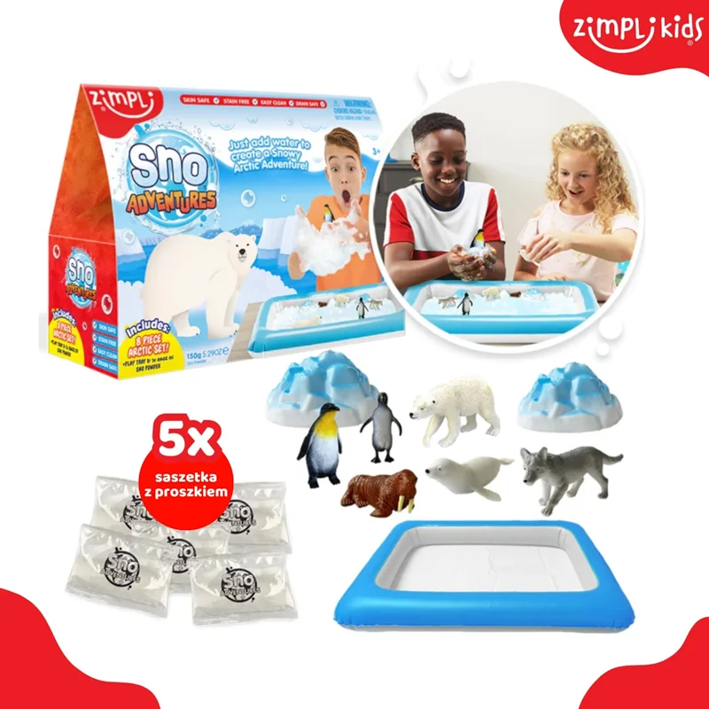 Zimpli Kids Sno Adventures zestaw do tworzenia śniegu z figurkami i tacą