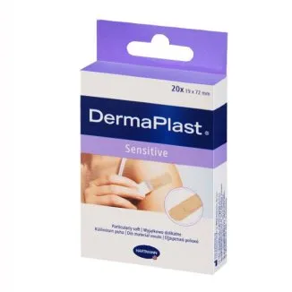 Dermaplast Sensitive, plastry hipoalergiczne, 19mmx72mm, 20 sztuk