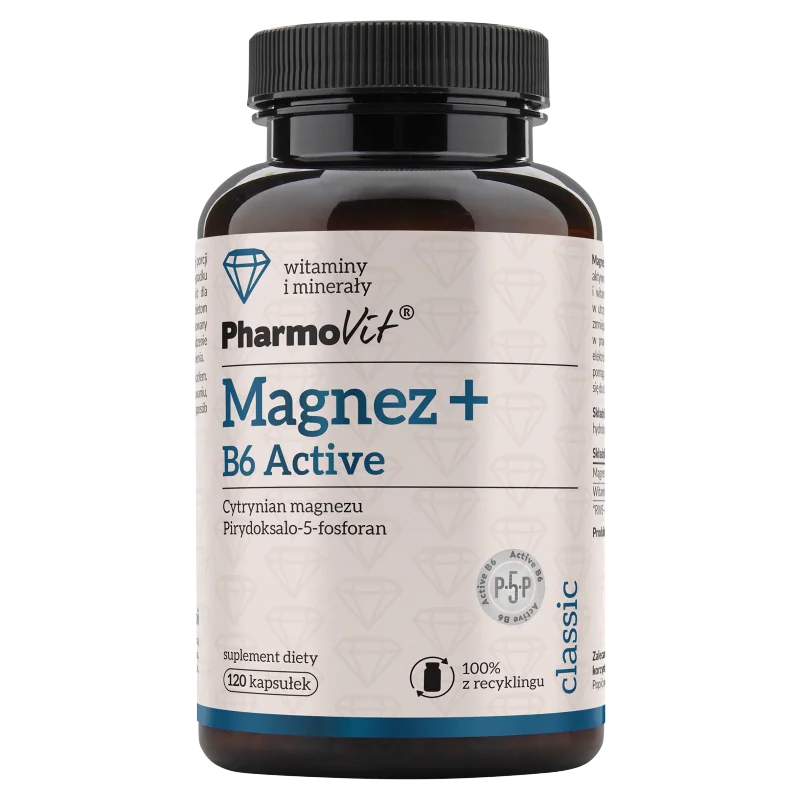Pharmovit Magnez + B6 Active 120 kapsułek