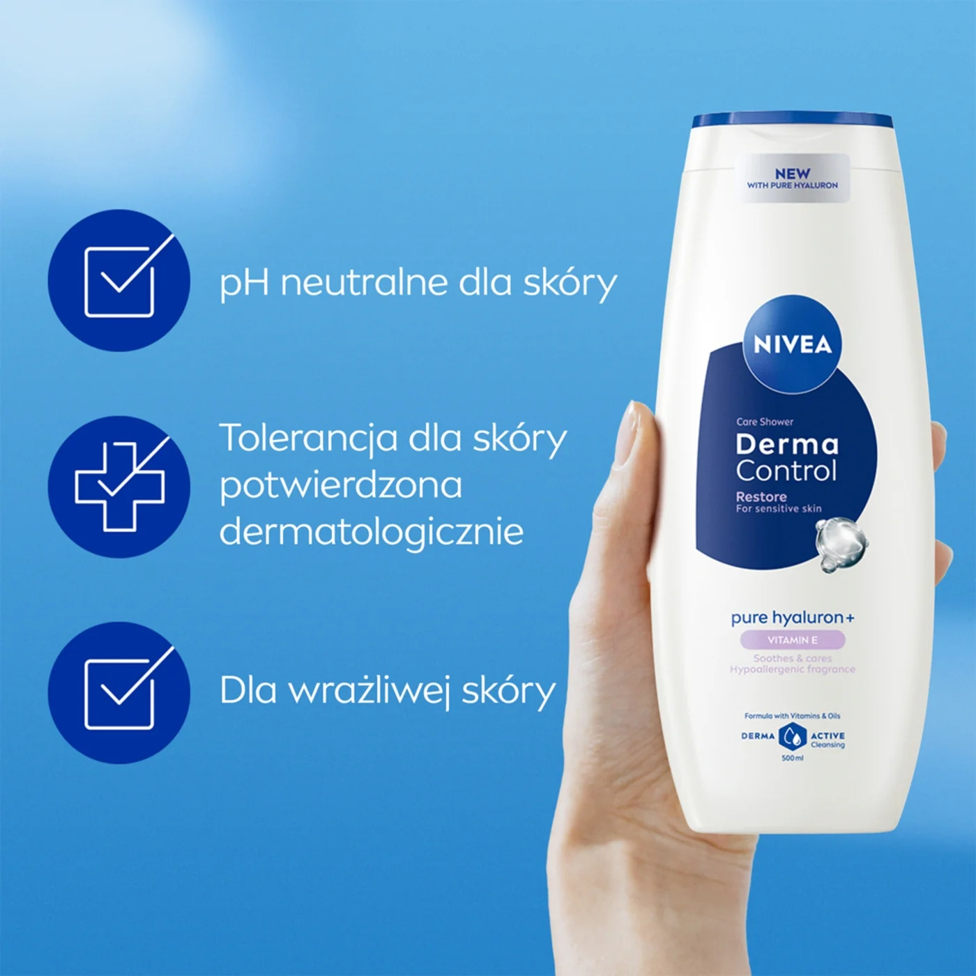 Nivea Derma Control Restore żel pod prysznic, 500 ml