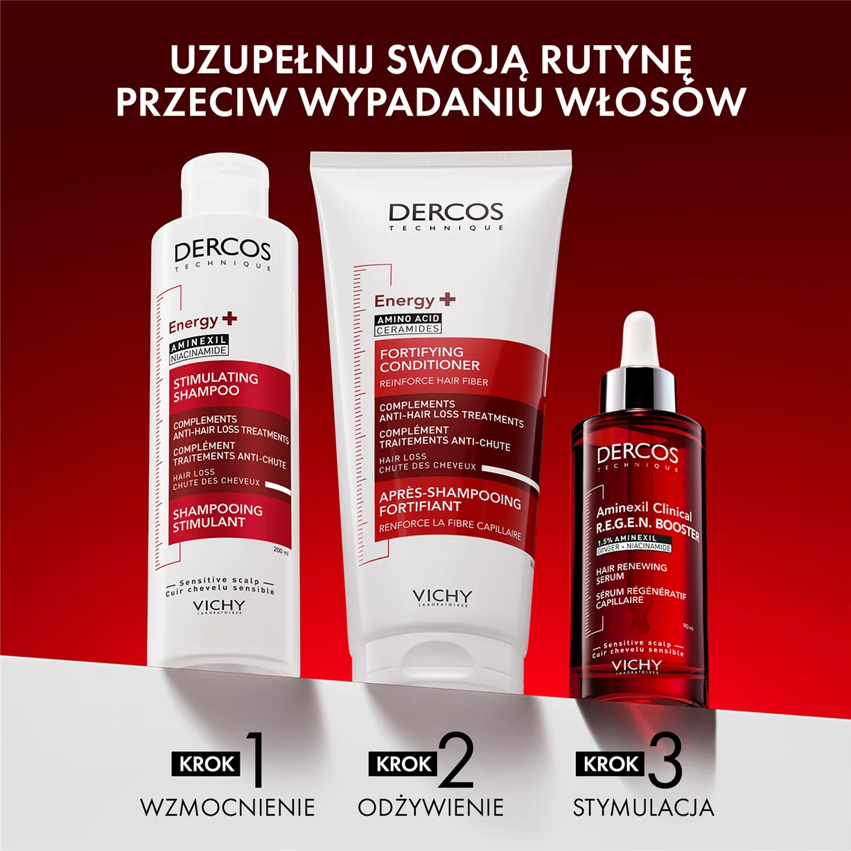 Vichy Dercos Aminexil R.E.G.E.N. Booster serum wzmacniające i stymulujące włosy, 90 ml