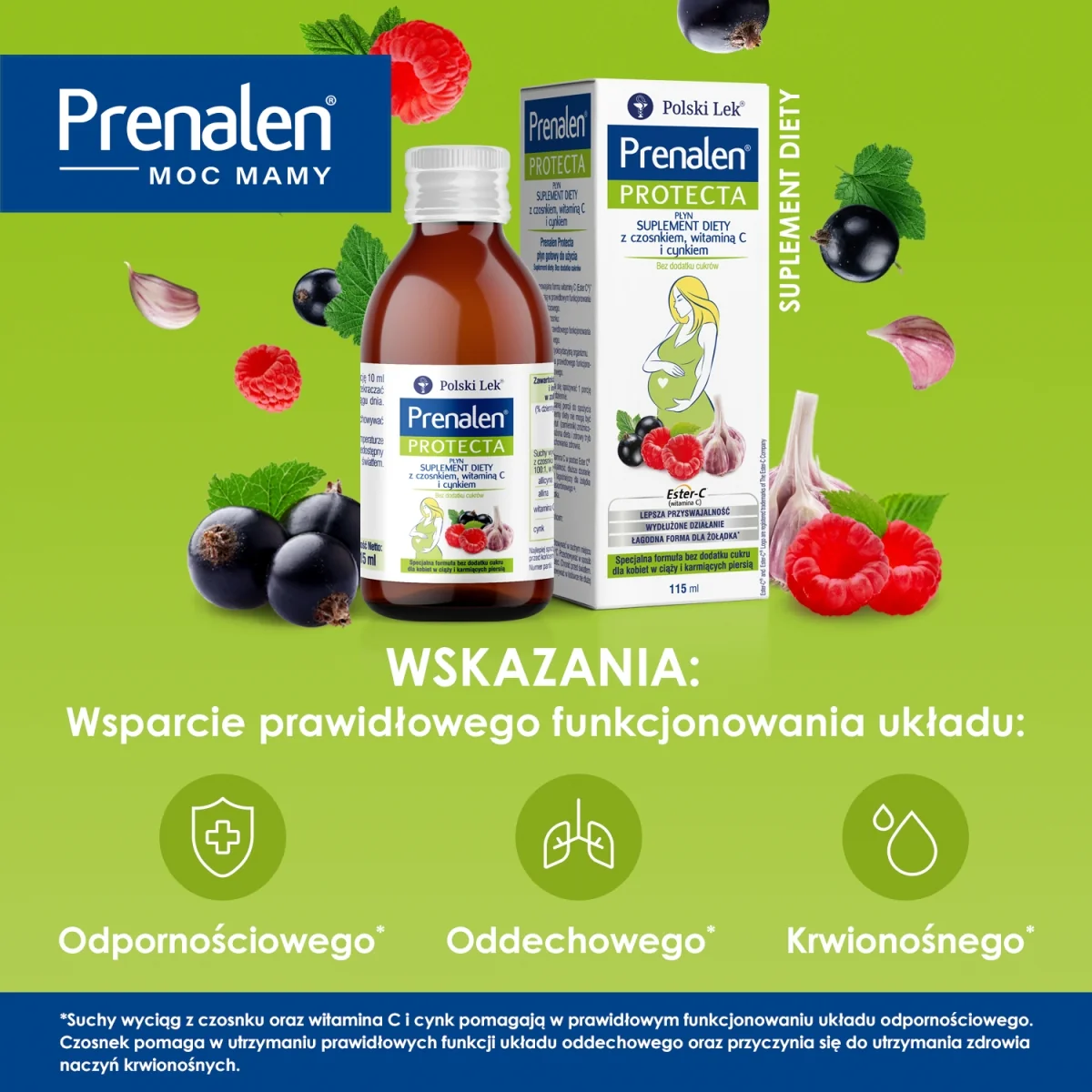 Prenalen Bez Dodatku Cukrów suplement diety, 115 ml
