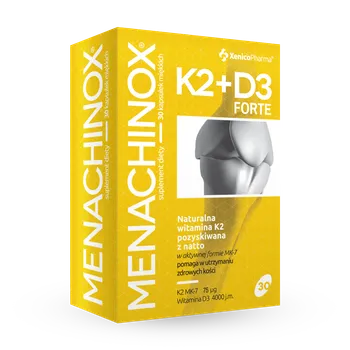 Menachinox K2+D3 4000IU, suplement diety, kapsułka miękka, 30 sztuk 