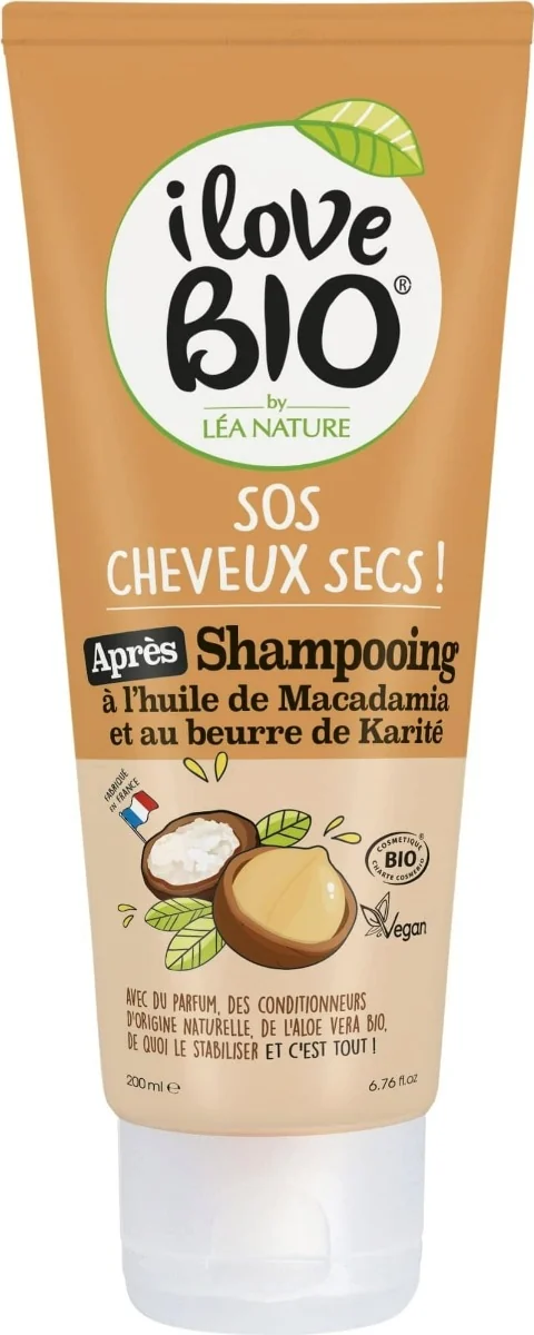 I Love BIO odżywka SOS dla włosów suchych z olejem makadamia i masłem shea, 200 ml