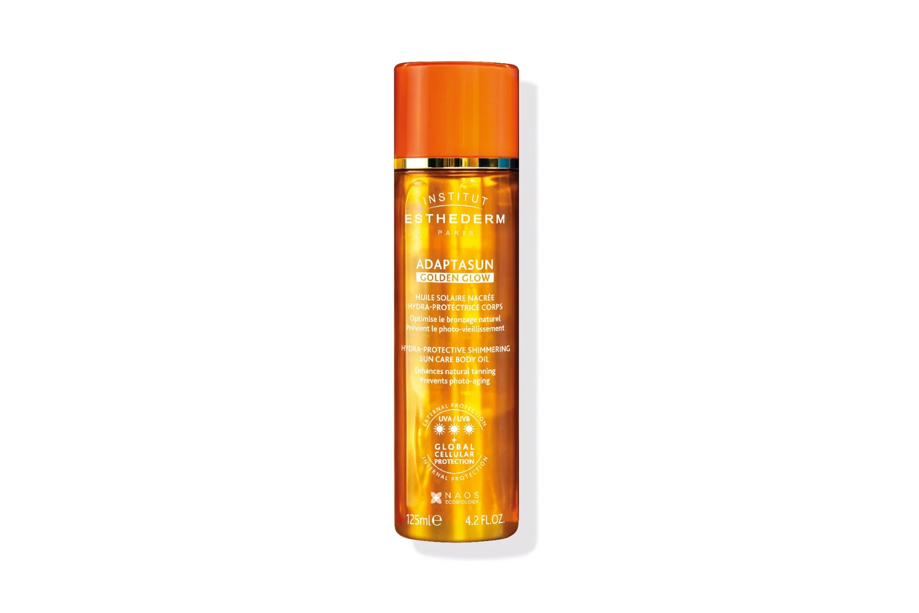 Institut Esthederm Adaptasun Golden Glow ochronny olejek do ciała, 125 ml