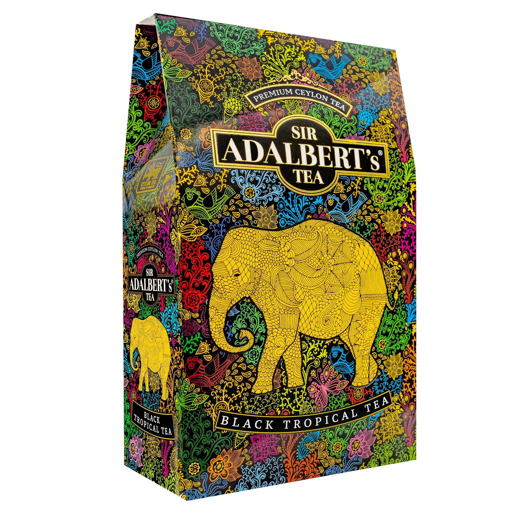 Sir Adalbert's Tea czarna herbata liściasta w kartoniku pouch Tropical, 100 g