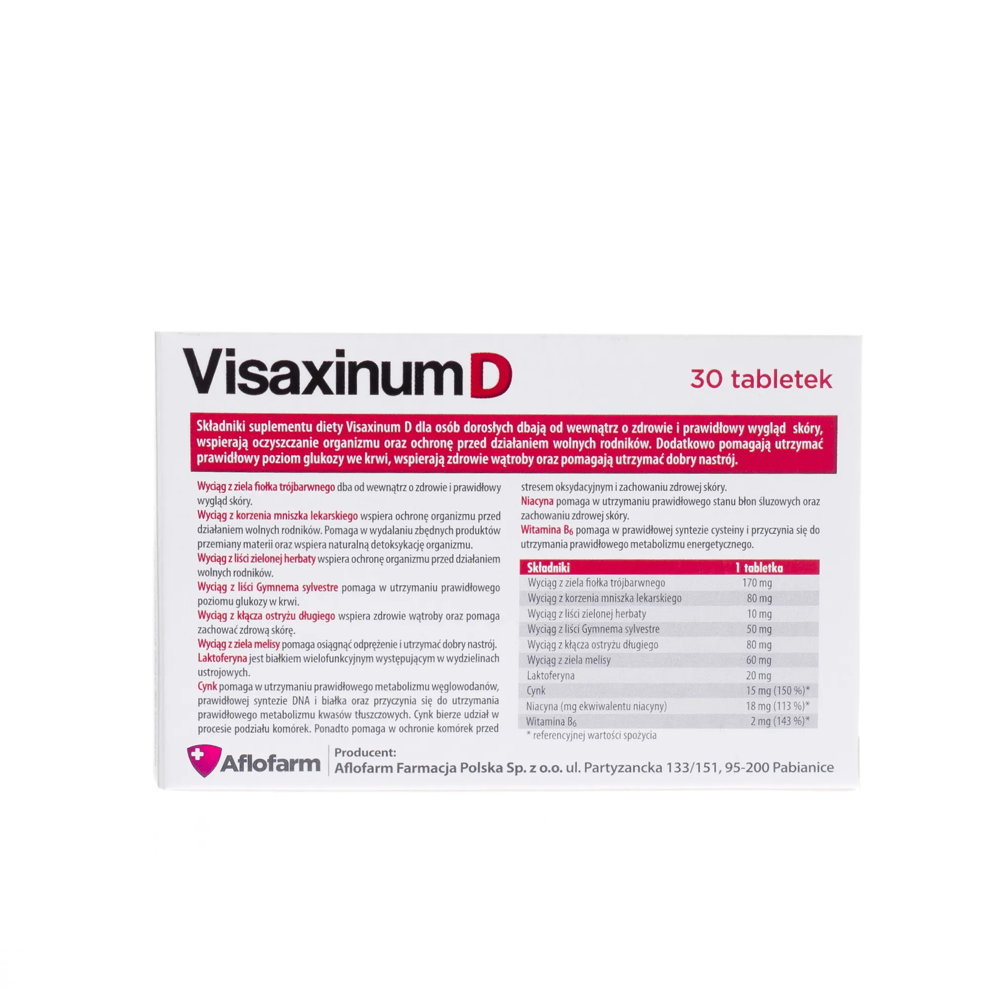 VISAXINUM D dla osób dorosłych tabletki, 30 szt. 