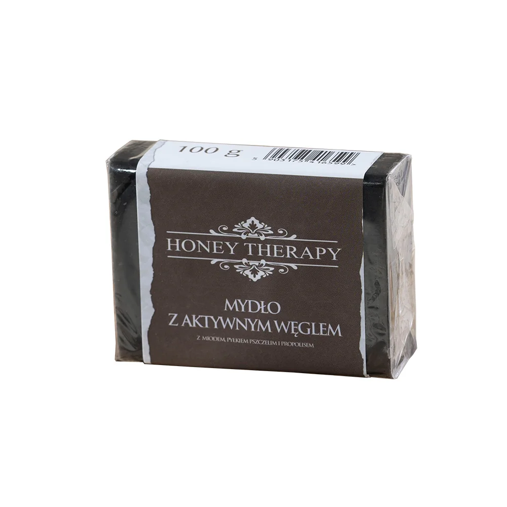 Honey Therapy mydło z aktywnym węglem z miodem, pyłkiem pszczelim i propolisem, 100 g