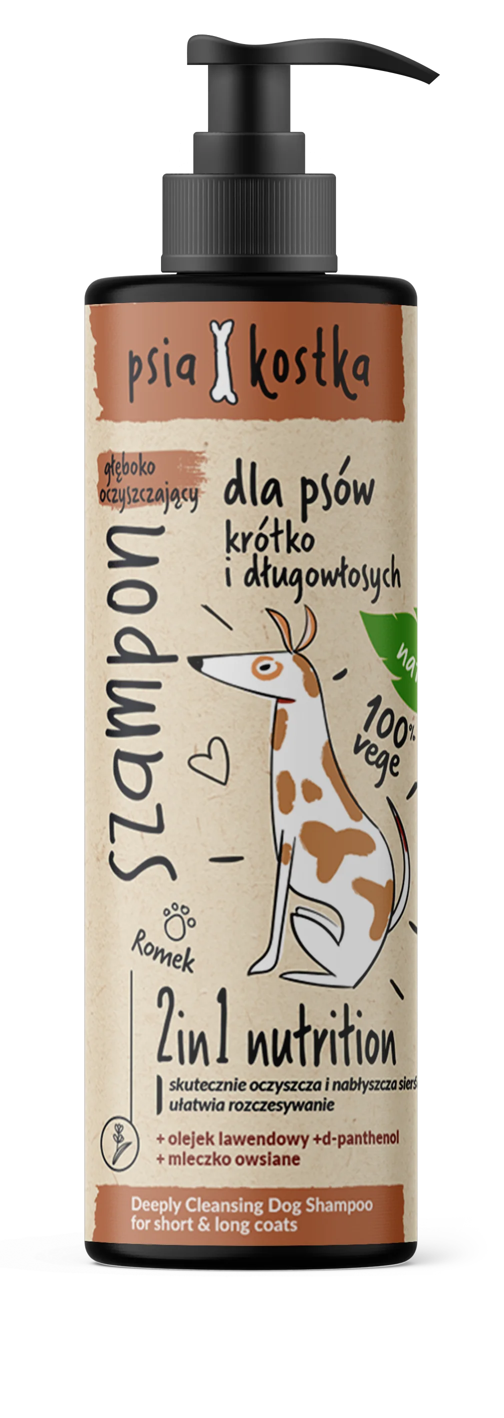 Psia kostka szampon głęboko oczyszczający dla psów krótko- i długowłosych, 400 ml