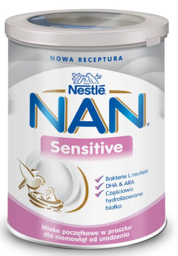 Nestle NAN Sensitive, mleko początkowe dla niemowlat od urodzenia, 400 g