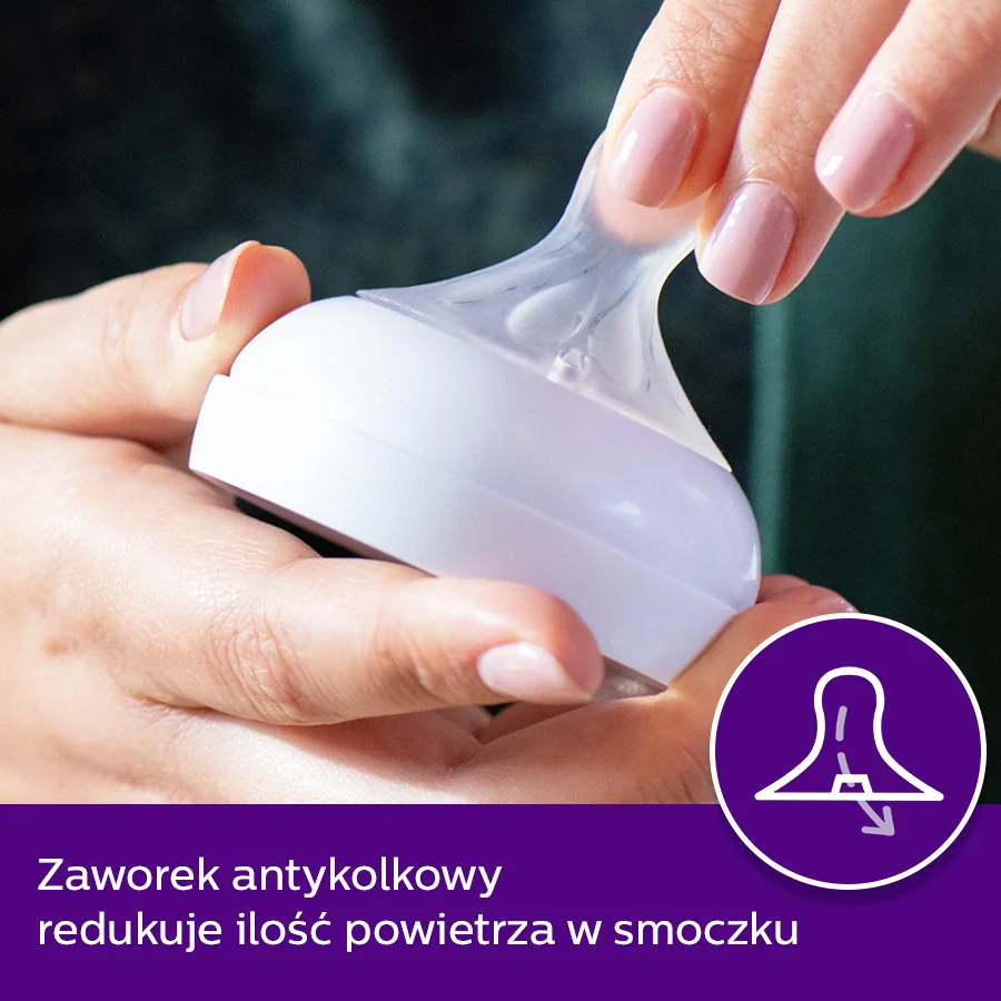 Philips Avent responsywna butelka dla niemowląt Natural SCY903/01, 260 ml