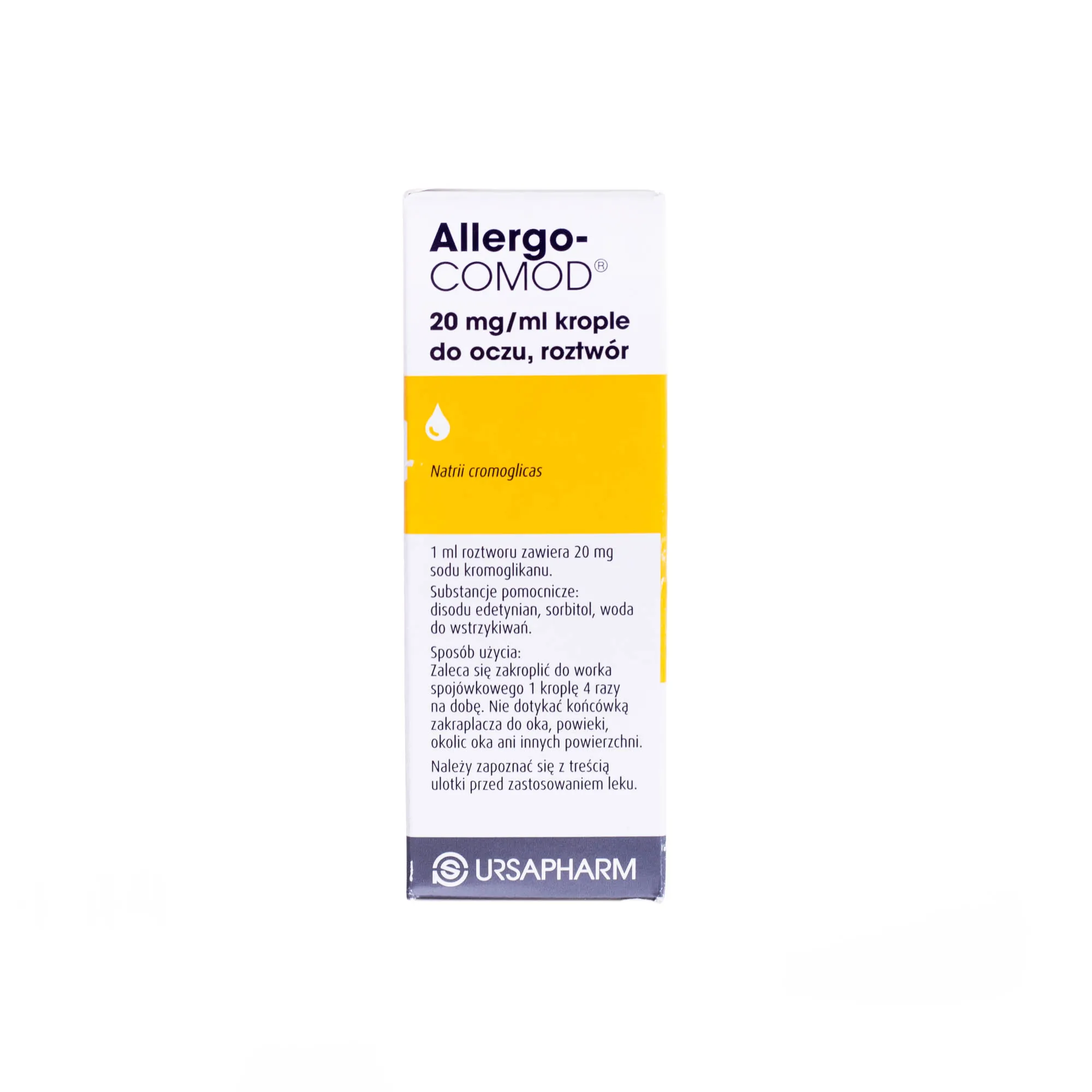 Allergo-COMOD 20 mg/ml krople do oczu, roztwór, 10 ml Podanie do oka 
