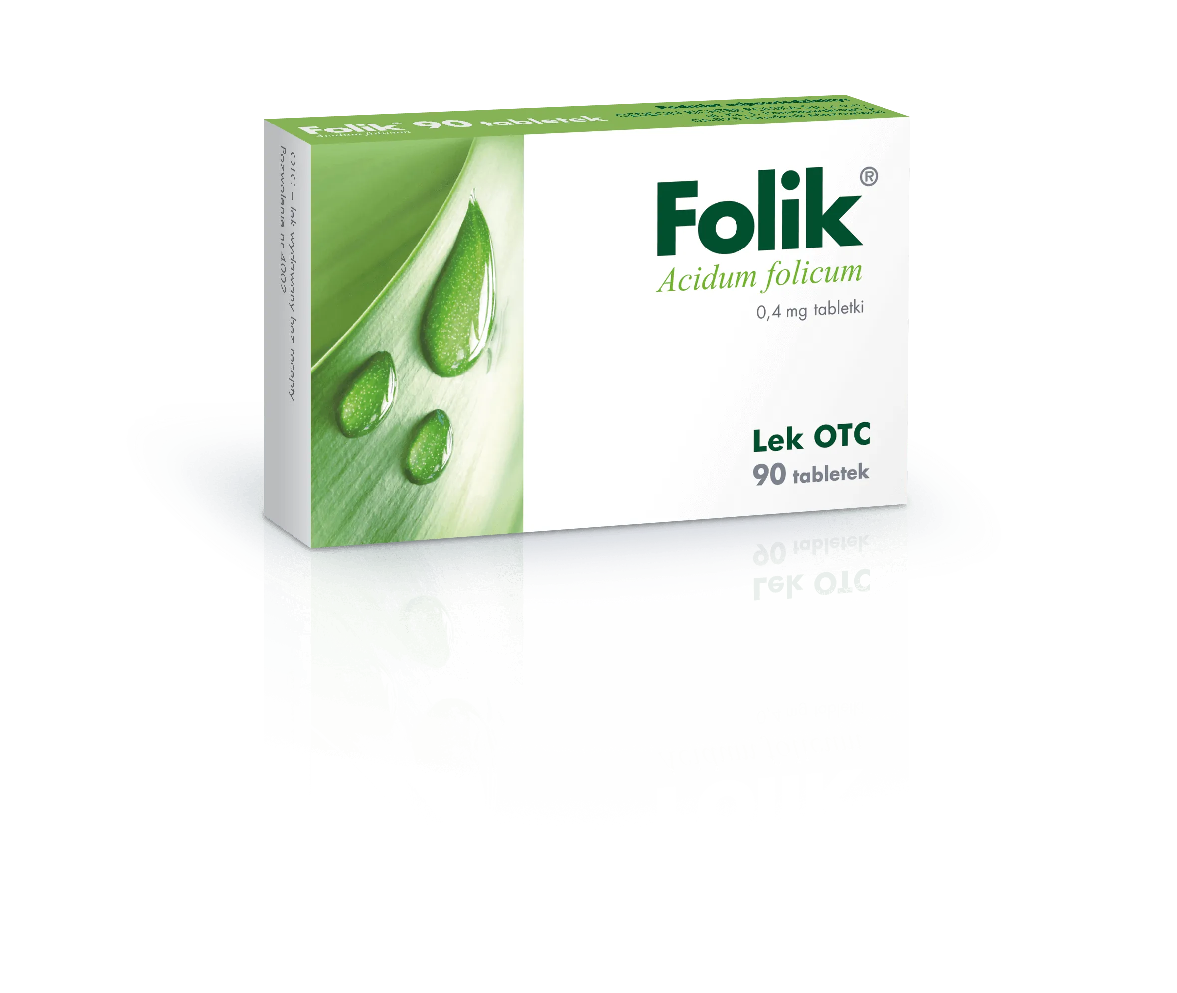 Folik - lek zawierający kwas foliowy, dla kobiet we wczesnych okresach ciąży, 90 tabletek