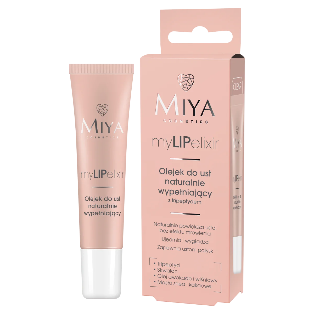 Miya Cosmetics myLIPelixir olejek do ust naturalnie wypełniający, clear, 10 g