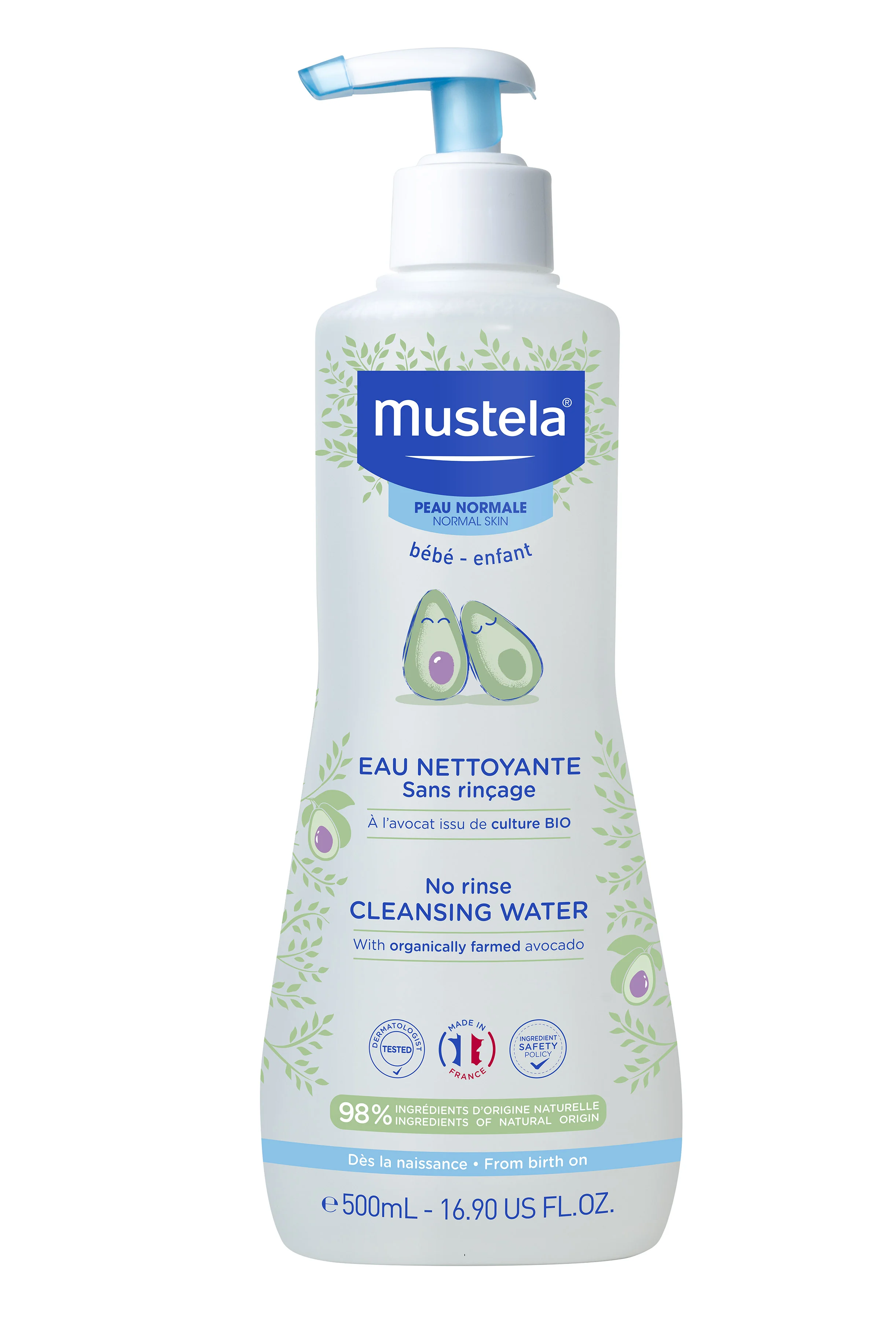 Mustela Bebe Enfant delikatna woda oczyszczająca bez spłukiwania, 500 ml