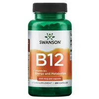 Swanson Witamina B12 500 µg, suplement diety, 250 kapsułek