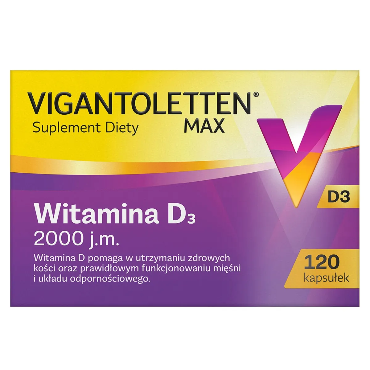 Vigantoletten Max, 2000 j.m., 120 tabletek