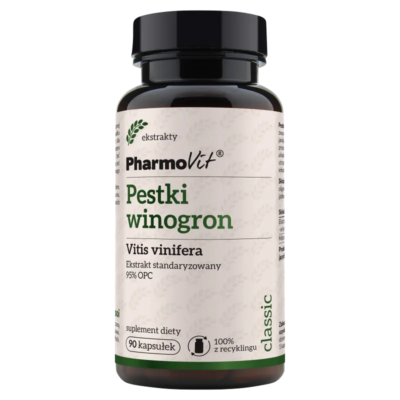 Pestki Winogron Pharmovit, suplement diety, 90 kapsułek