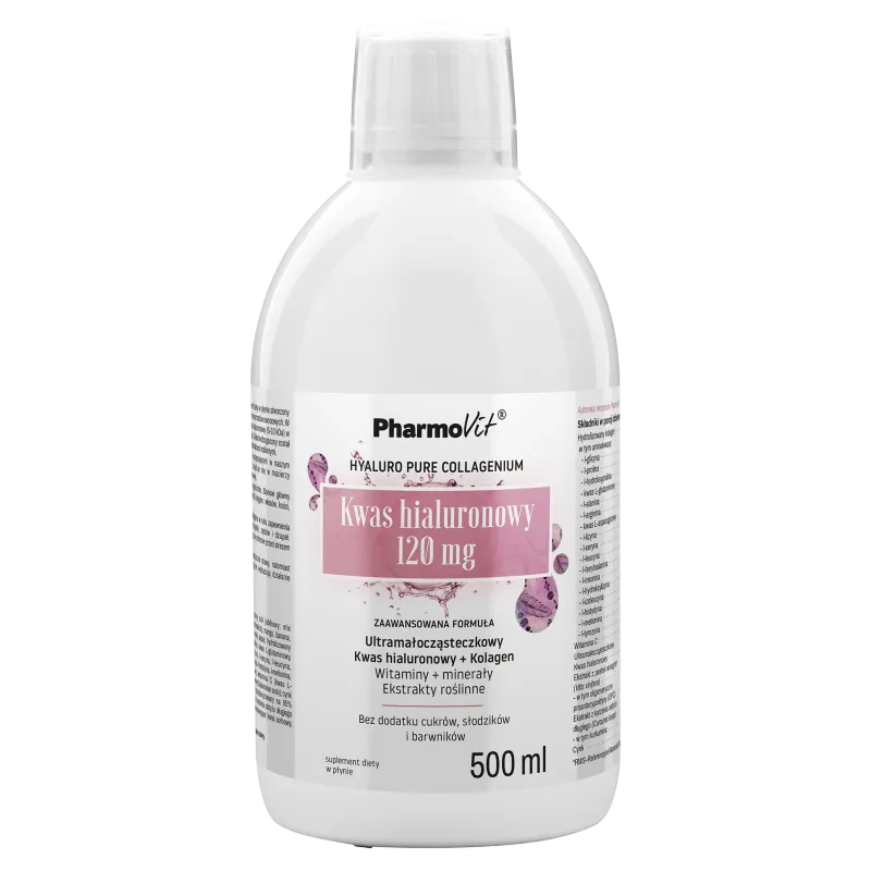 Kwas Hialuronowy 120 mg Pharmovit, suplement diety, 500 ml