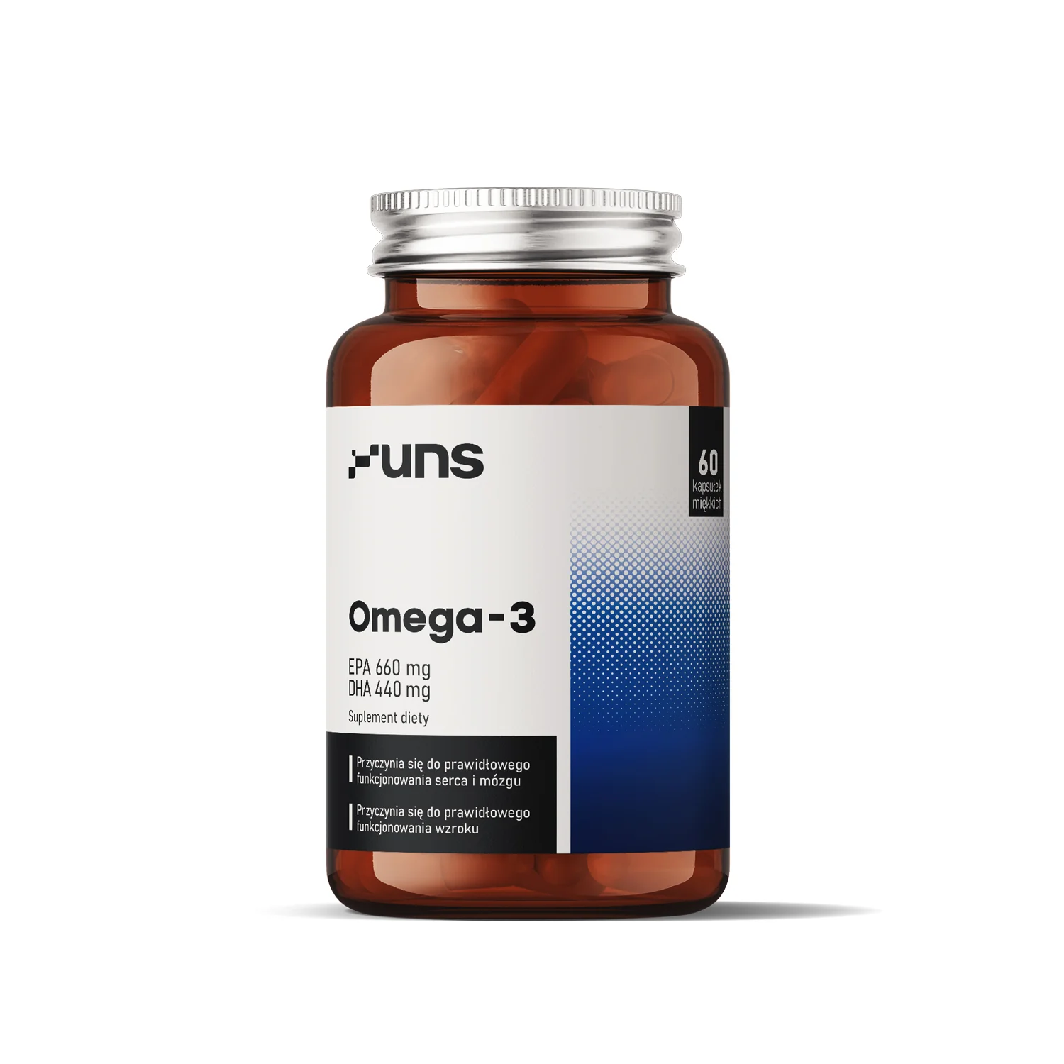 UNS Omega-3 + E 60 kapsułek miękkich