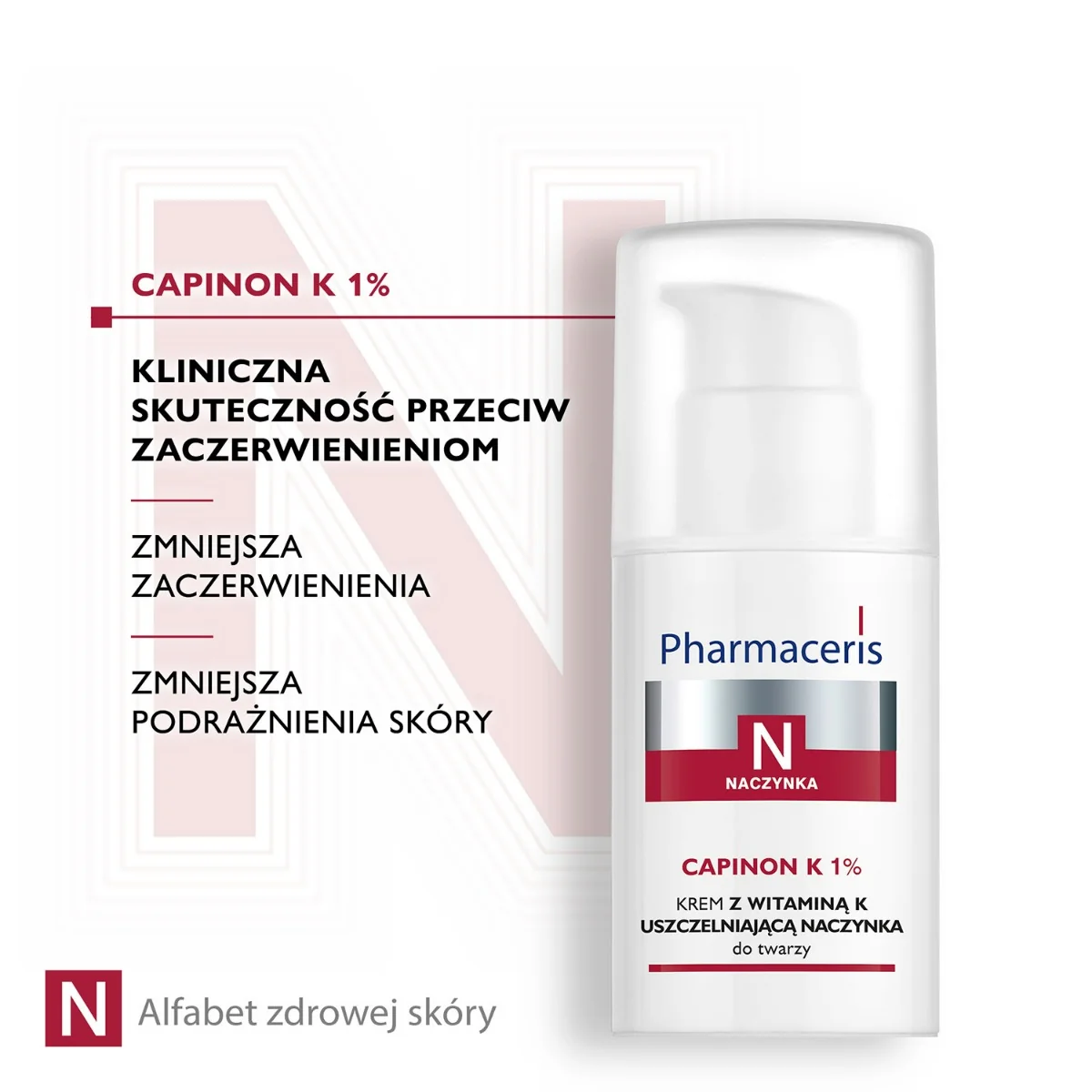 Pharmaceris N Capinon K 1% krem z witaminą K uszczelniającą naczynka, 30 ml