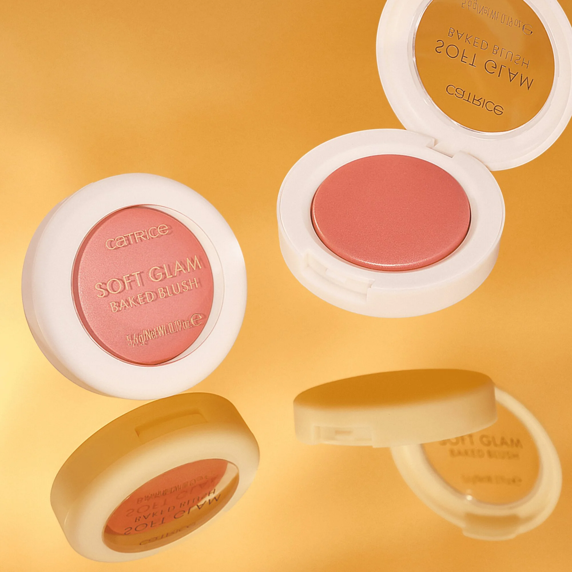 CATRICE Soft Glam Baked Blush róż wypiekany 020 Peachy Breeze, 5,6 g