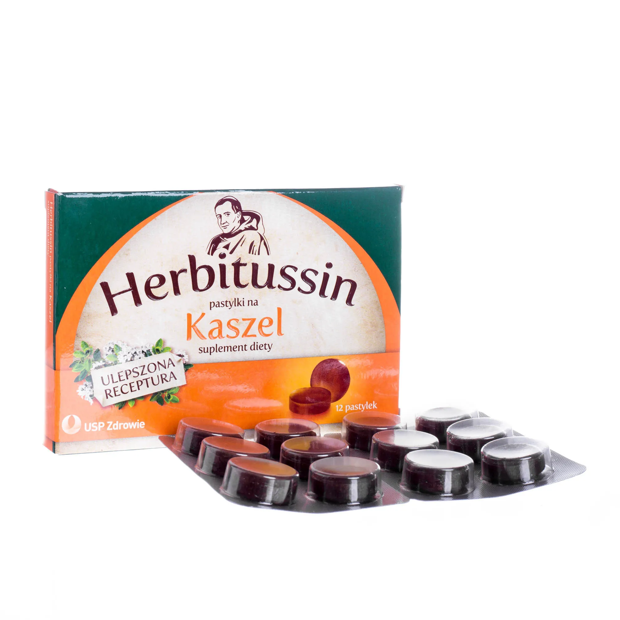 Herbitussin - pastylki do ssania na kaszel, 12 szt.