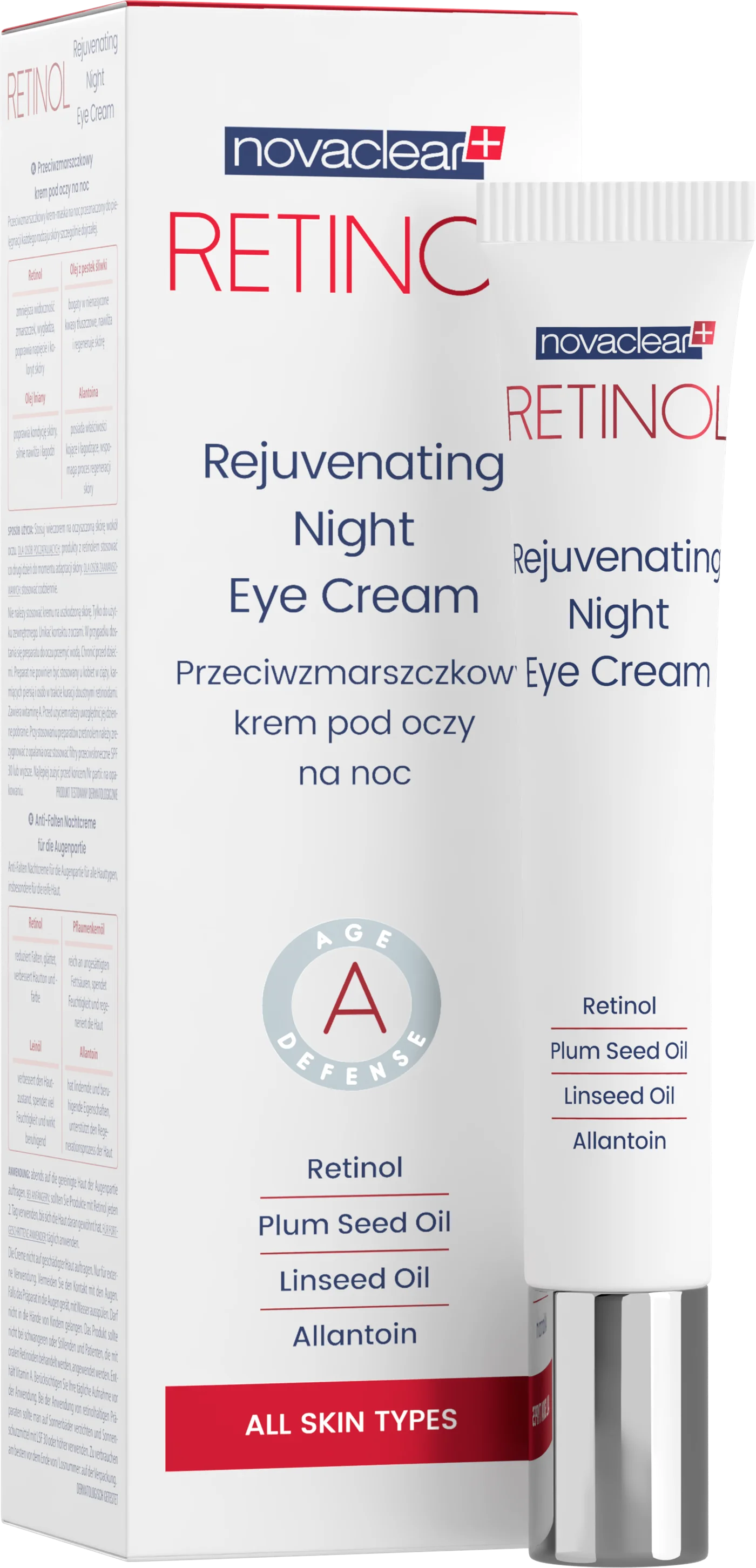 Novaclear Retinol krem pod oczy na noc, 15 ml