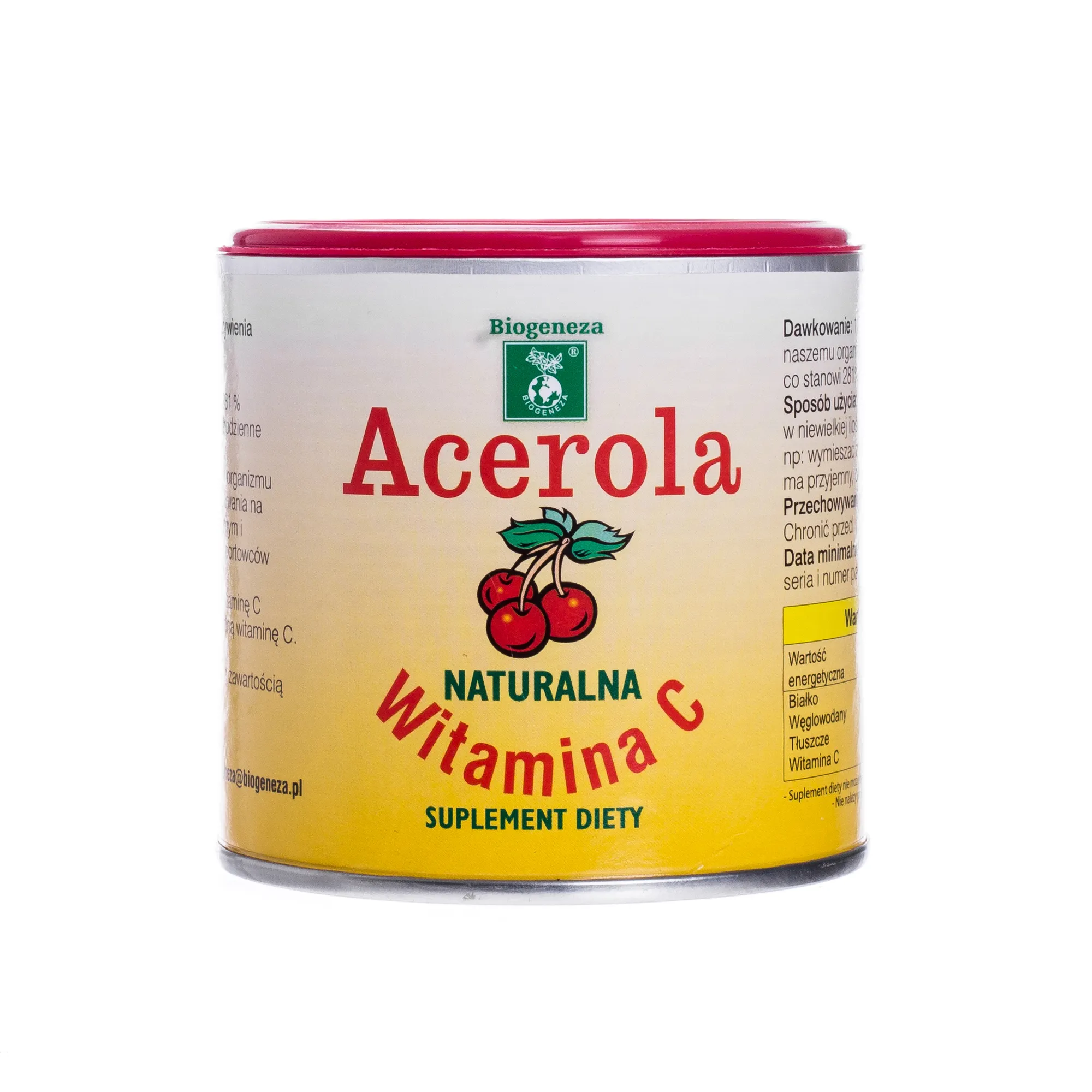 Acerola witamina C, suplement diety, 100 g 