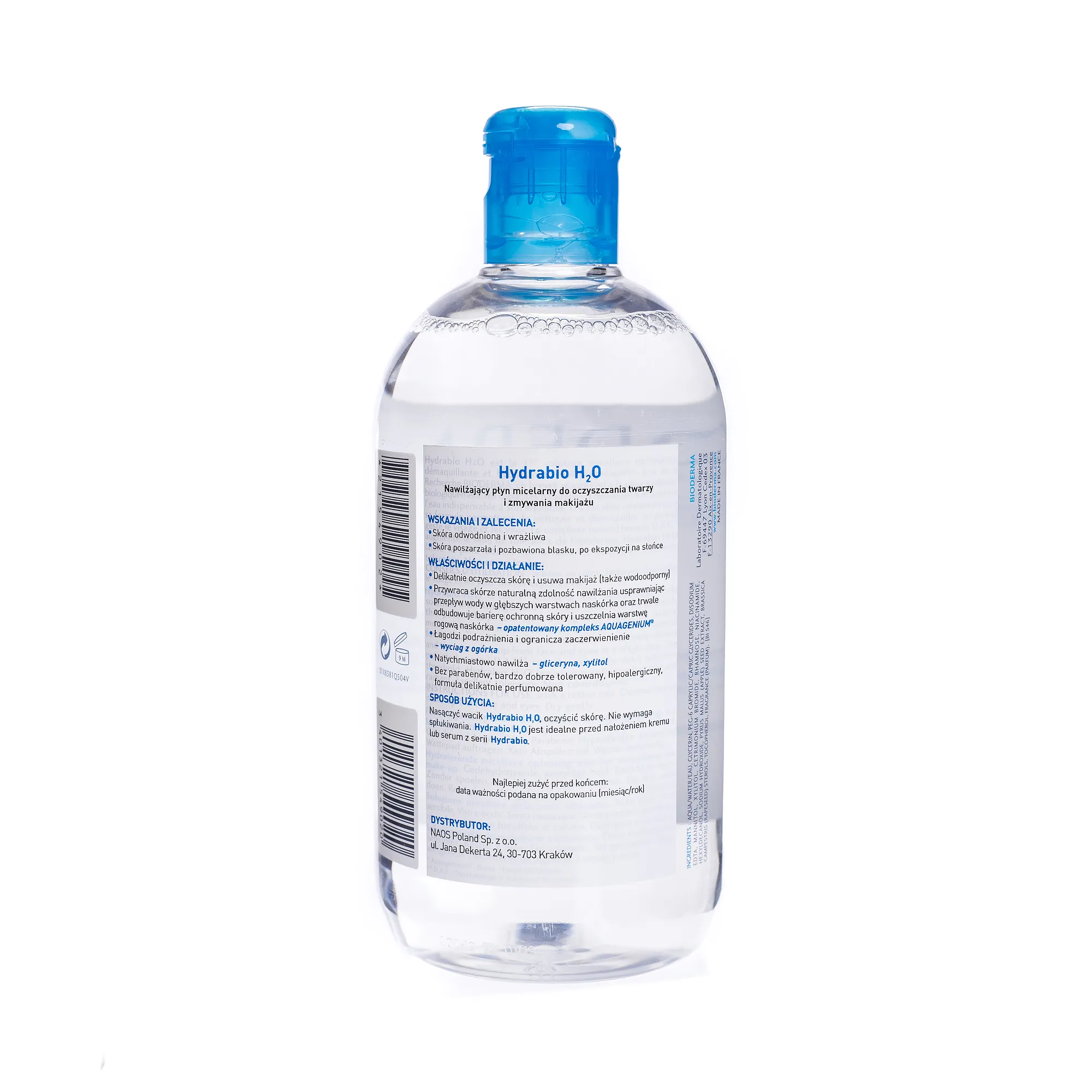 Bioderma Hydrabio H2O, nawilżający płyn micelarny, 500 ml 