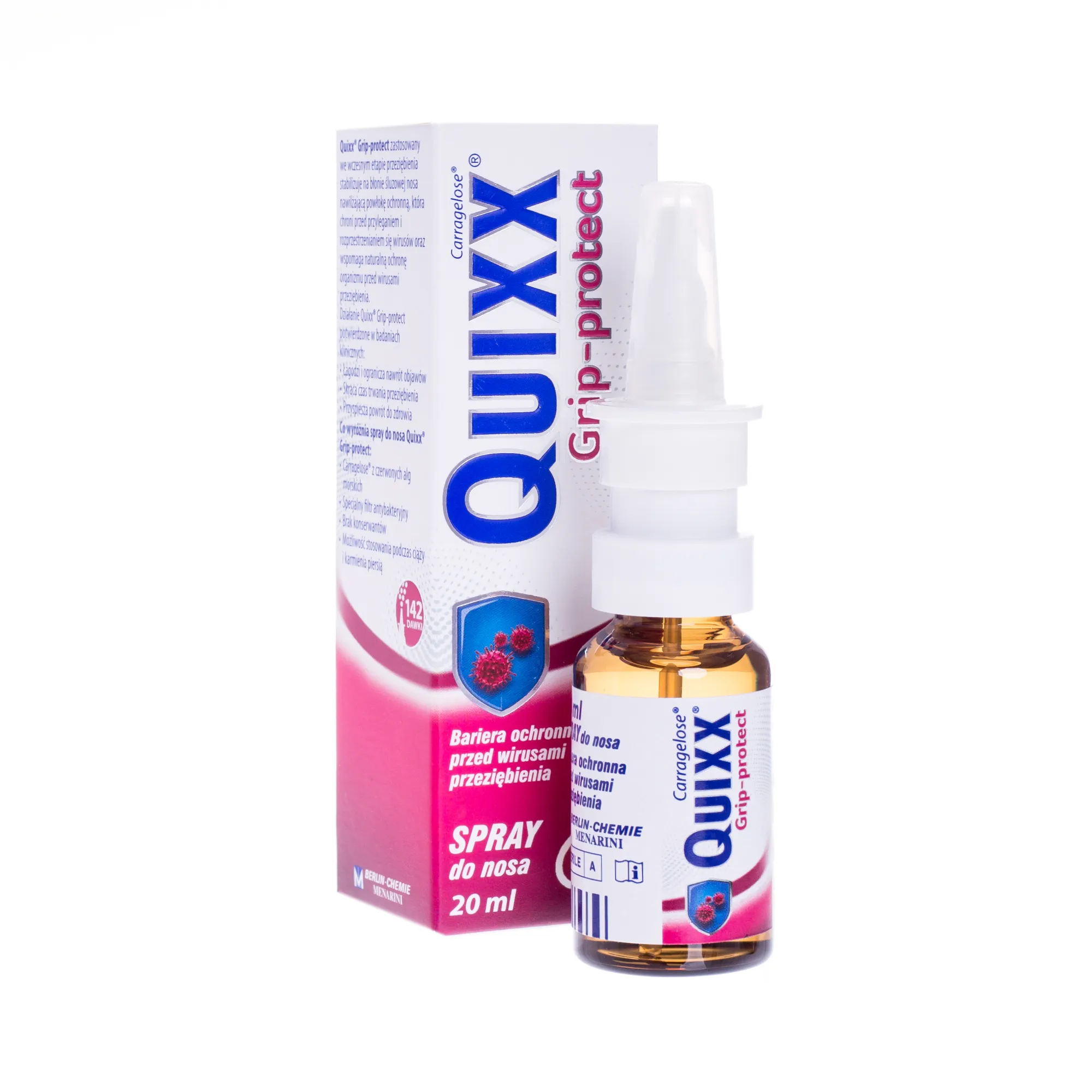 Quixx Grip-protect, spray do nosa, 20 ml