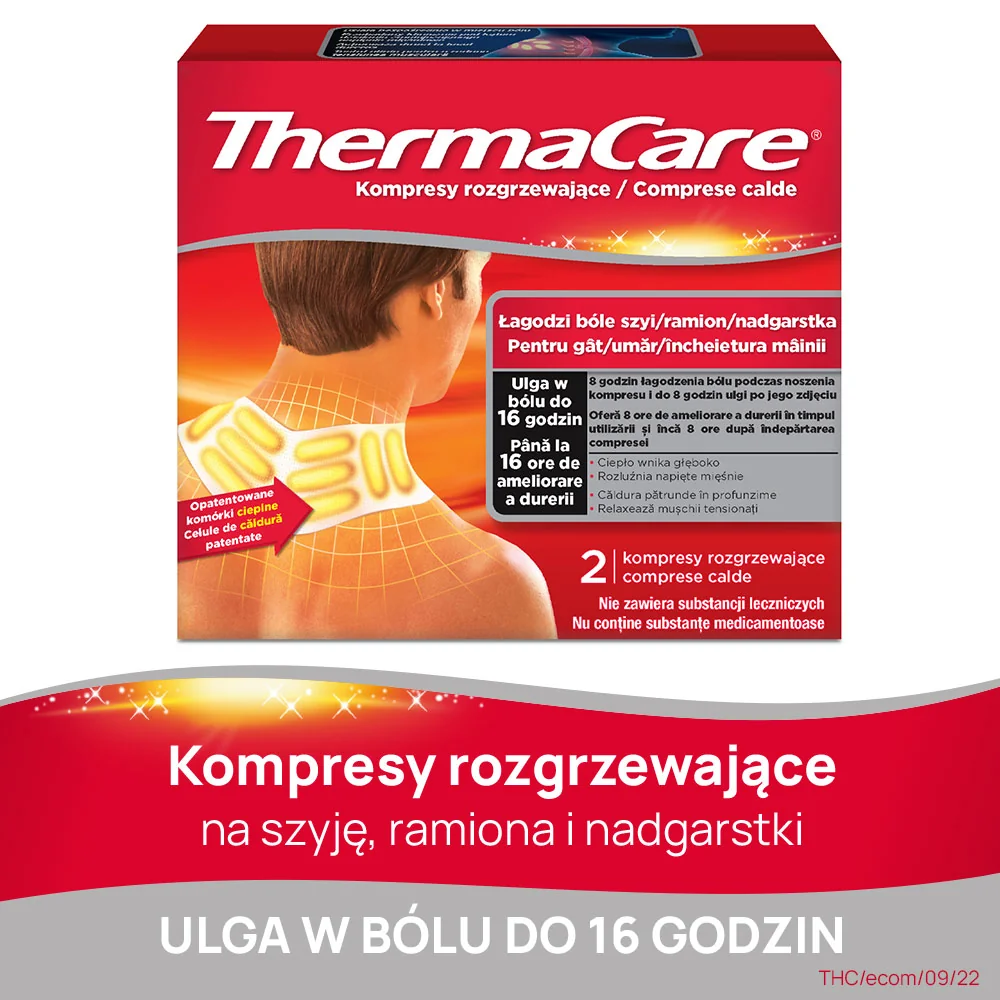 ThermaCare kompresy rozgrzewające na szyję, ramiona, nadgarstki, 2 szt.