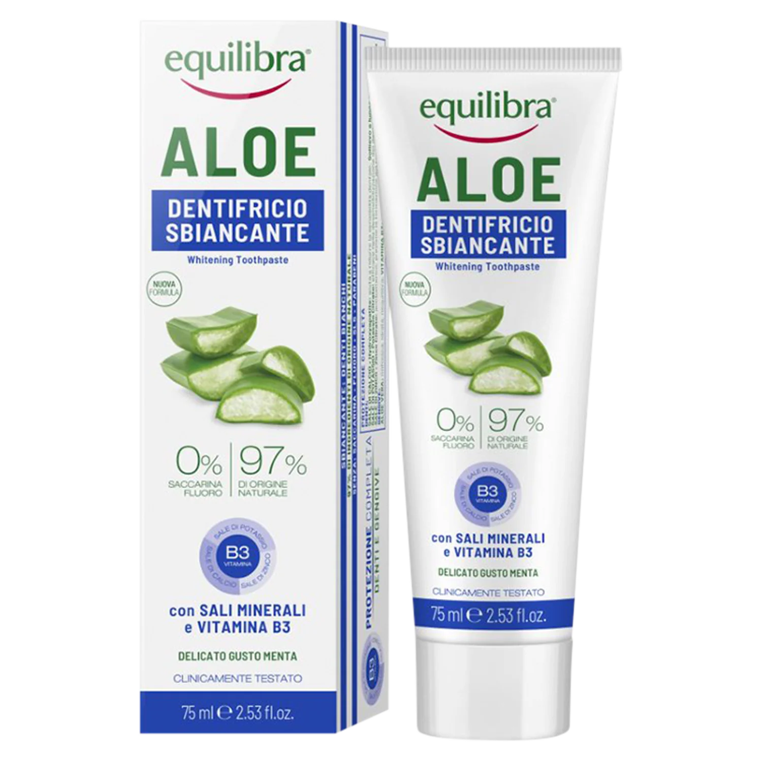 Equilibra Aloe wybielająca pasta do zębów w żelu, 75 ml
