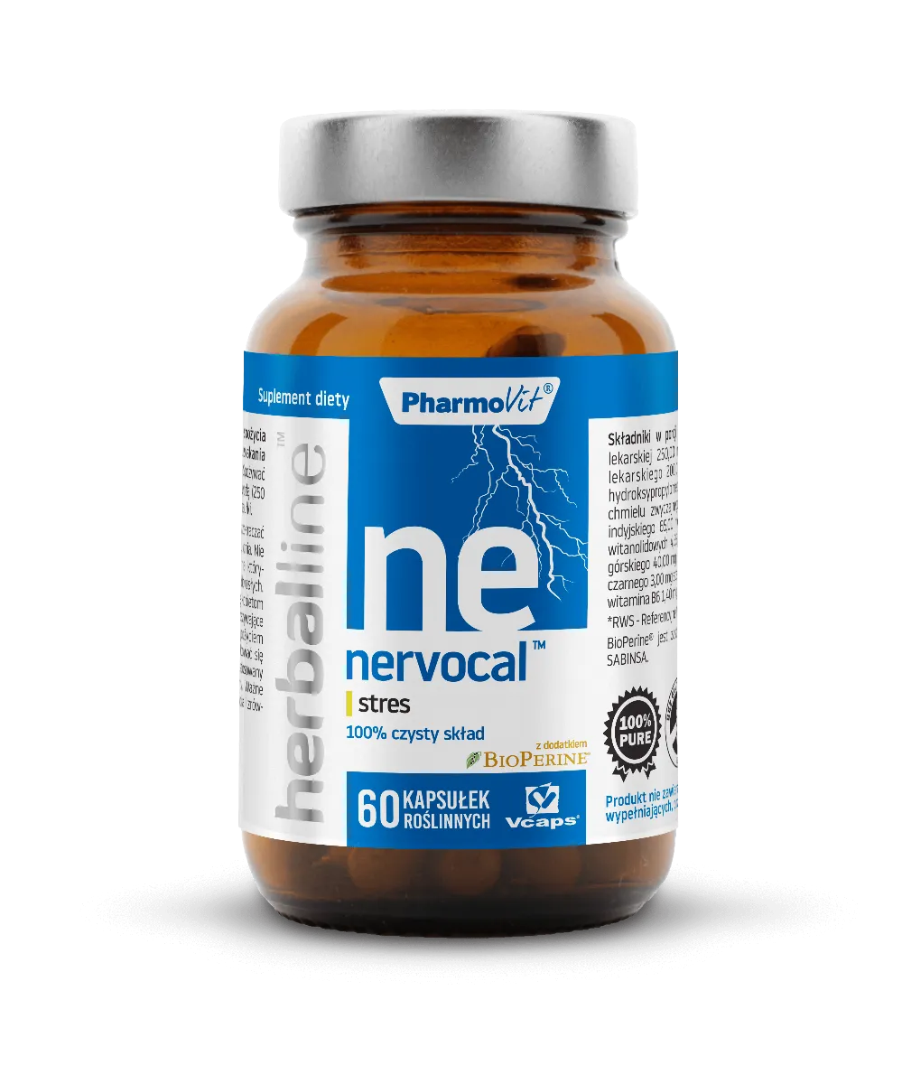 Pharmovit nervocal stres, suplement diety, 60 kapsułek