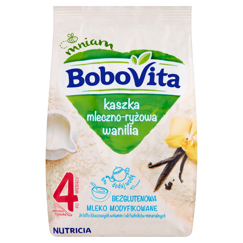 BoboVita, kaszka mleczno-ryżowa wanilia po 4 miesiącu, 230 g 