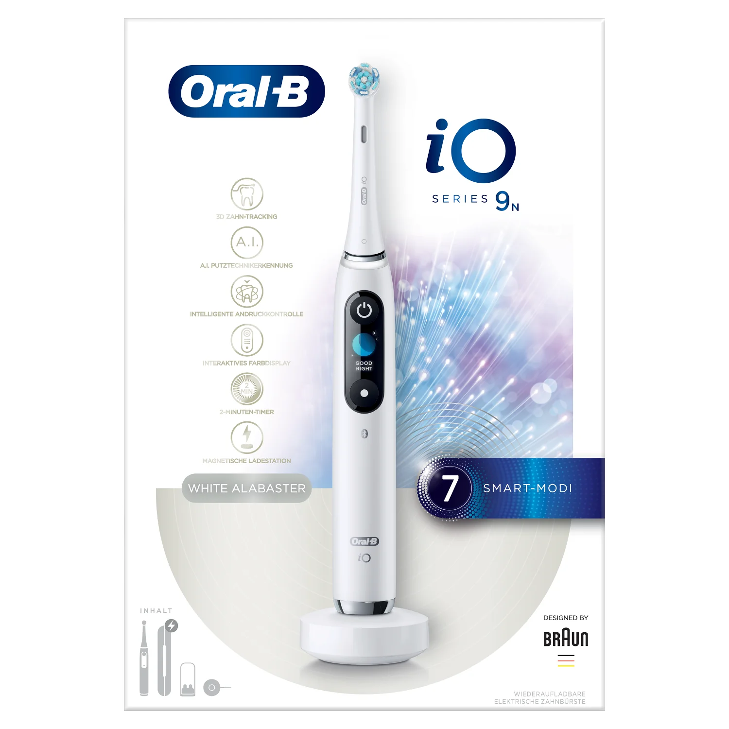 Oral-B iO Series 9N White Alabaster szczoteczka magnetyczna, 1 szt.