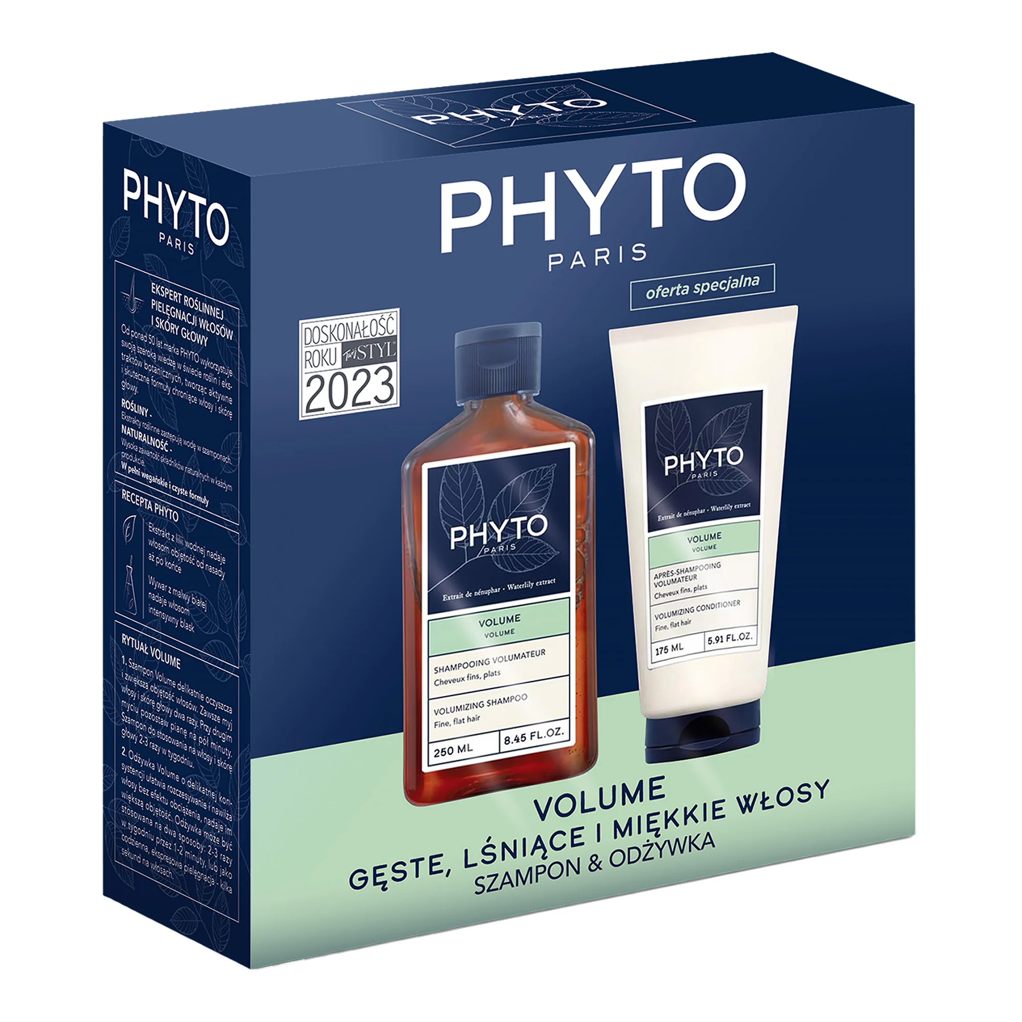 Phyto Volume Zestaw szampon, 250 ml + odżywka, 175 ml