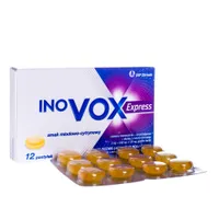 Inovox Express, łagodzenie bólu gardła, smak miodowo-cytrynowy, 12 pastylek