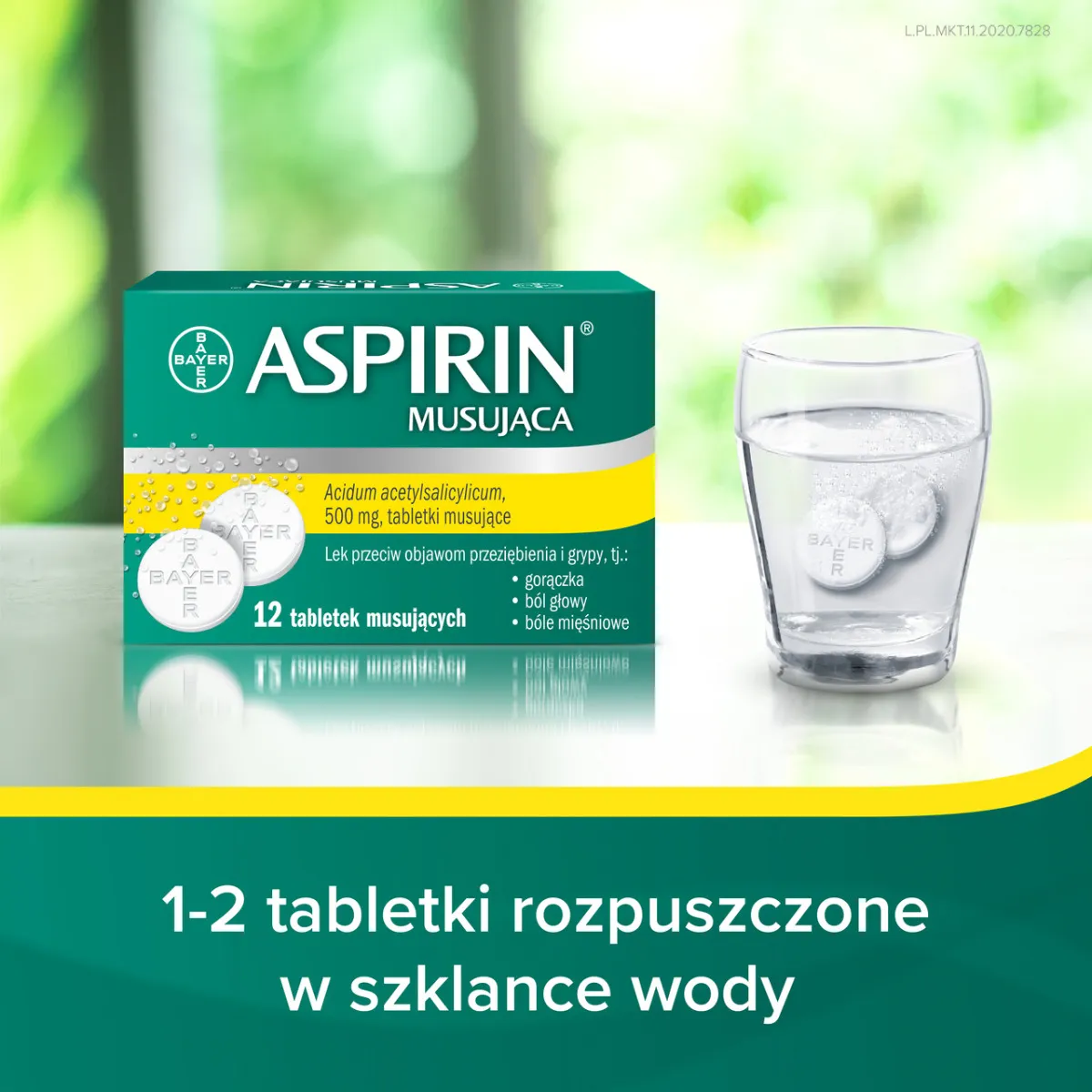 Aspirin Musująca, 500 mg, 12 tabletek musujących 