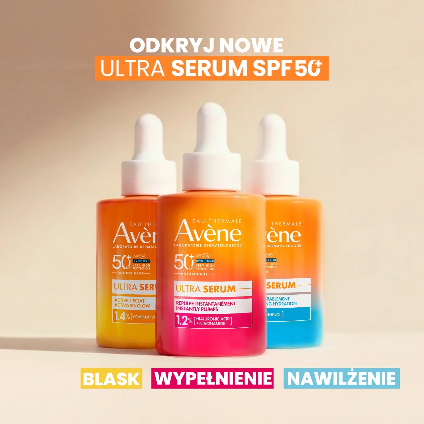 Avène Ultra Serum serum rozświetlające z bardzo wysoką ochroną SPF 50+, 30 ml