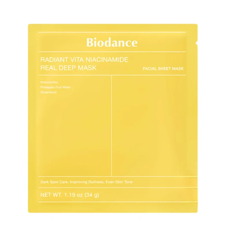 Biodance Radiant Vita Niacinamide Real Deep Mask hydrożelowa maska w płachcie, 34 g