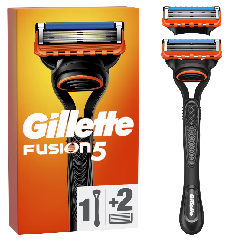Gillette Fusion5 maszynka do golenia z 2 wymiennymi ostrzami dla mężczyzn, 1 szt.
