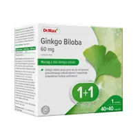 Ginkgo Biloba Dr.Max, suplement diety, 40 + 40 kapsułek