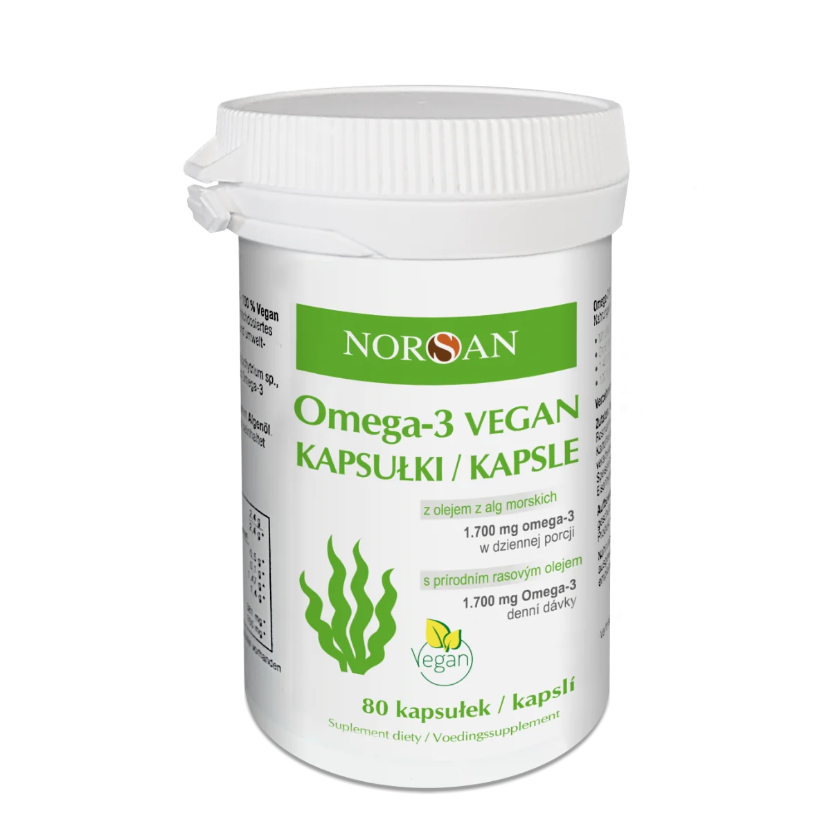 Norsan Omega-3 Vegan Kapsułki 80 kapsułek