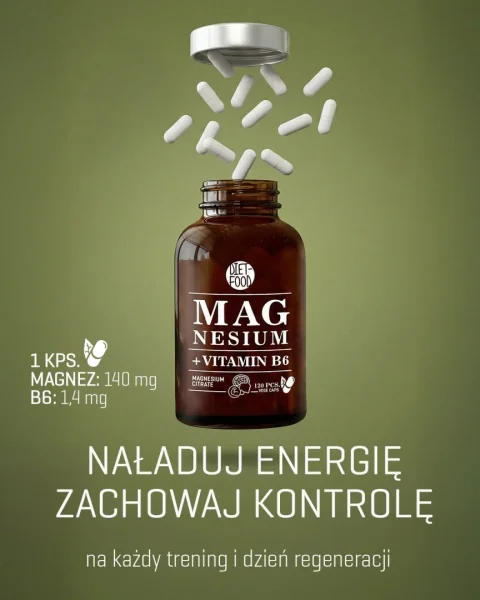 DIET-FOOD Magnez + Witamina B6 120 tabletek