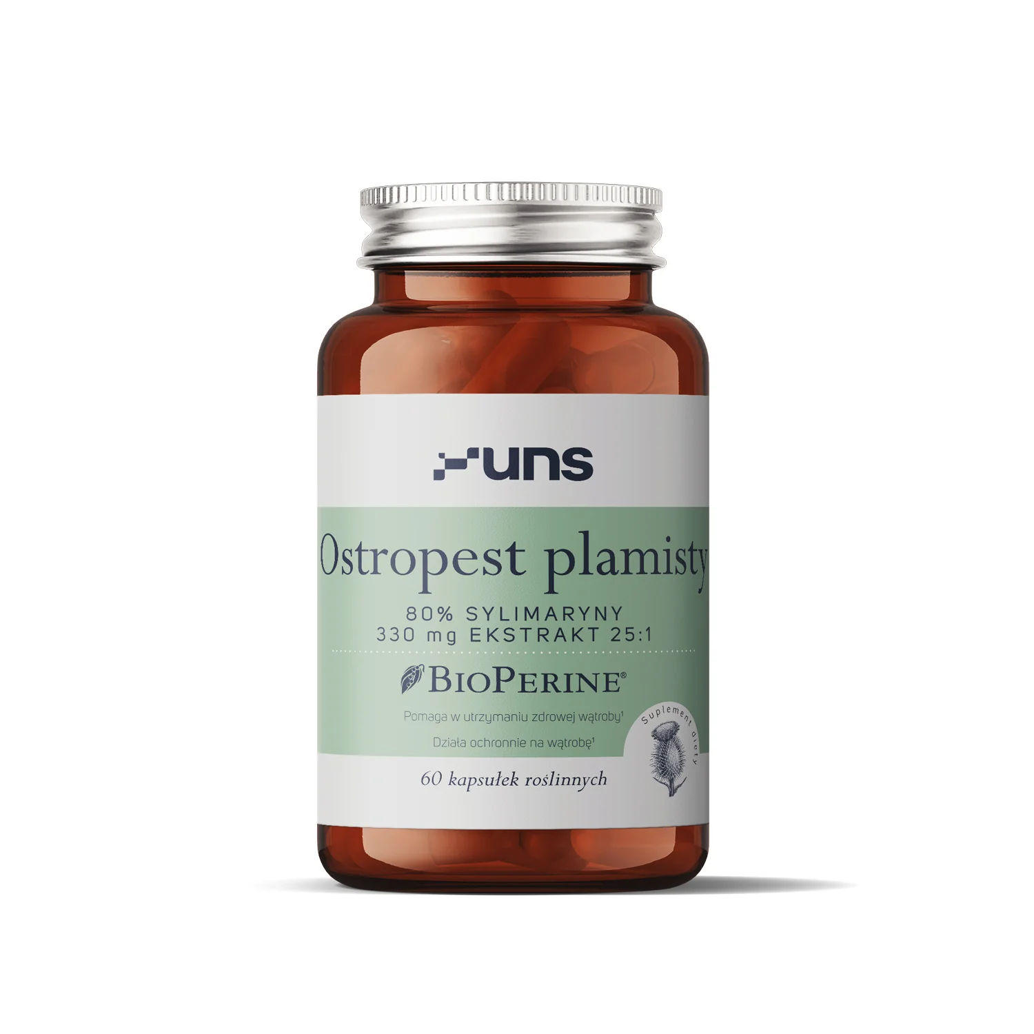 UNS Ostropest plamisty + BioPerine® 60 wege kapsułek