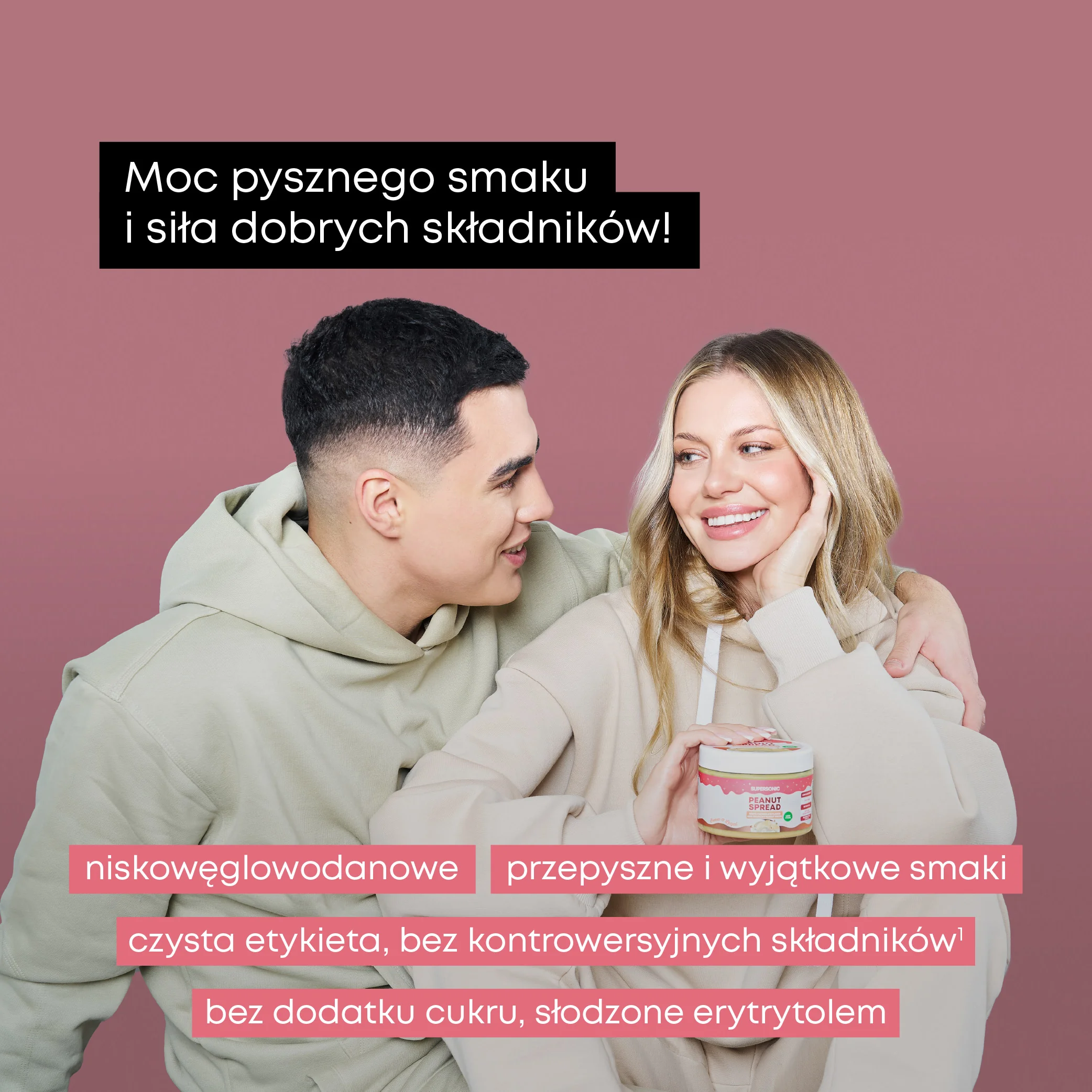 Supersonic krem orzechowy o smaku czekolady z nutą orzechową (low-carb), 250 g