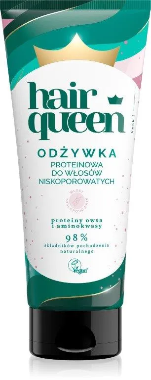 Hair Queen proteinowa odżywka do włosów niskoporowatych, 200 ml