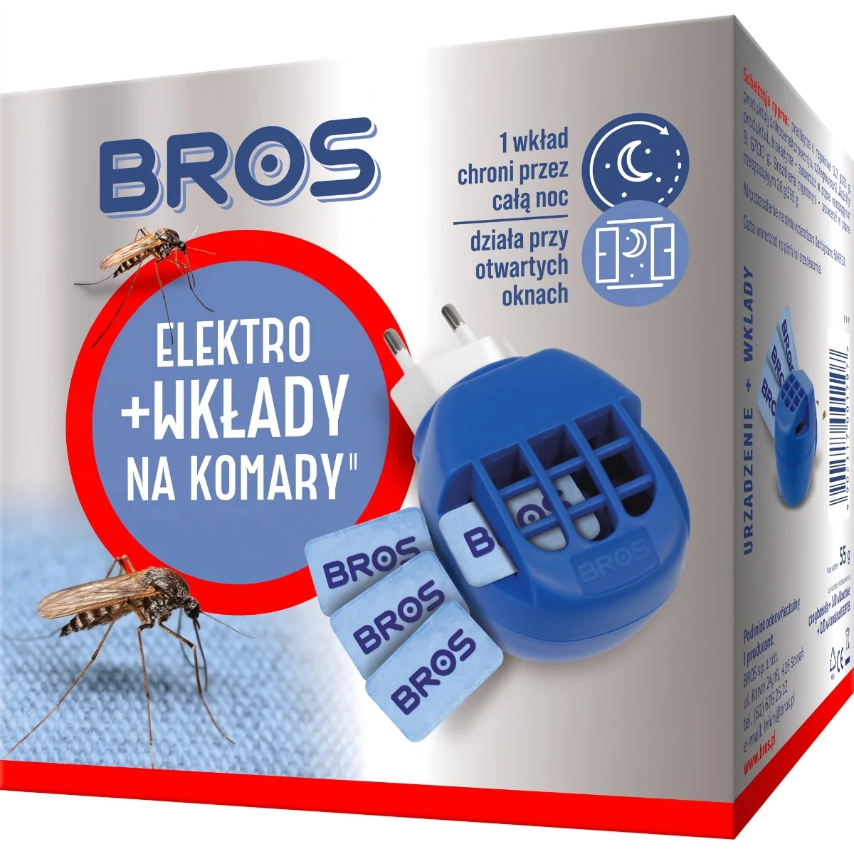BROS Elektro + wkłady na komary, 1 szt.